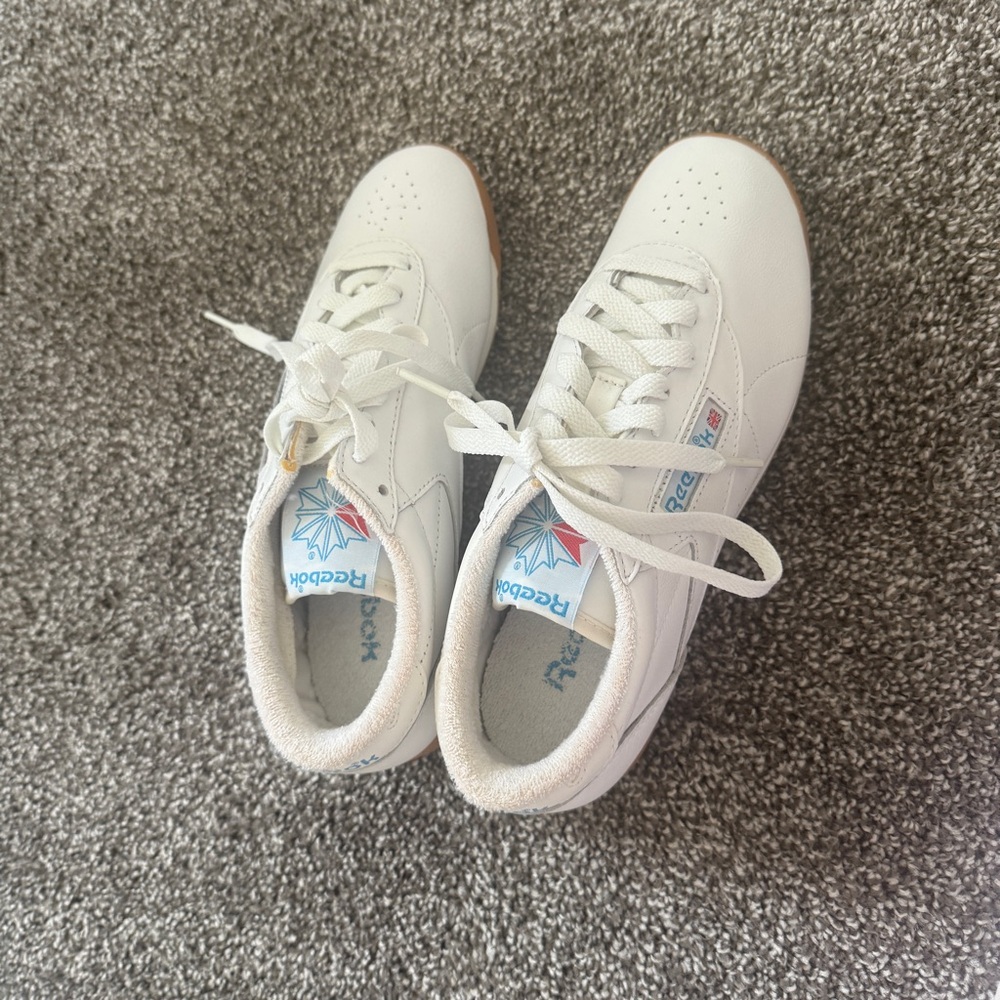 Reebok Leather Freestyle 40th Anniversary White and Blue Classic Sneakers